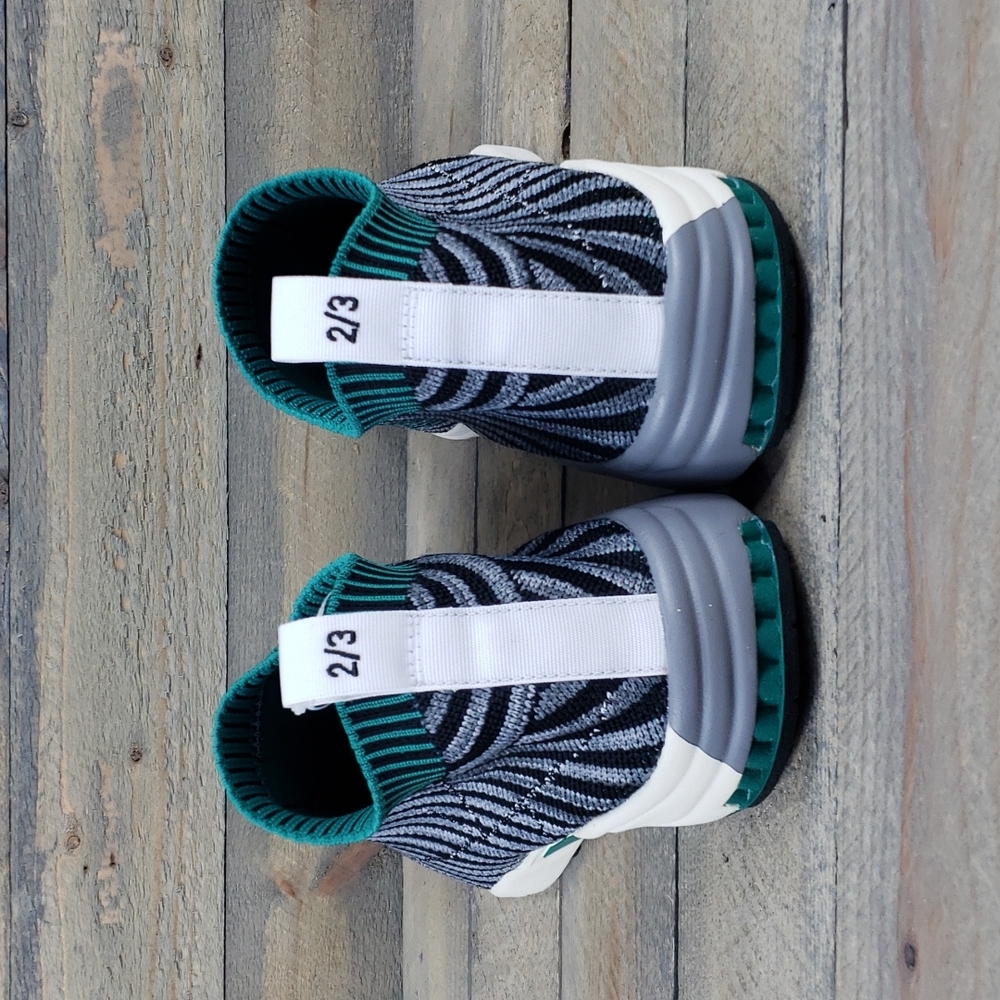 adidas Men's EQT Support SK Originals Primeknit Slip Ons Black Green Grey - Picture 5 of 11